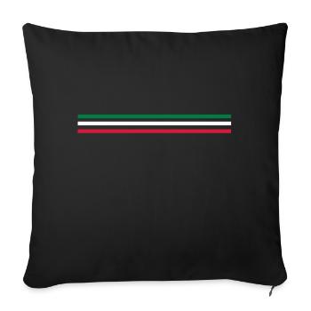 Trait italia - grand - Housse de coussin décorative 45 x 45 cm - noir - Devant