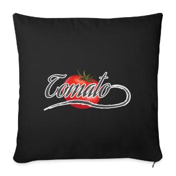 tomato - Sofa pillowcase 17,3'' x 17,3'' (45 x 45 cm) - black - Front