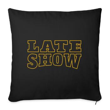 Graphique late show - Housse de coussin décorative 45 x 45 cm - noir - Devant