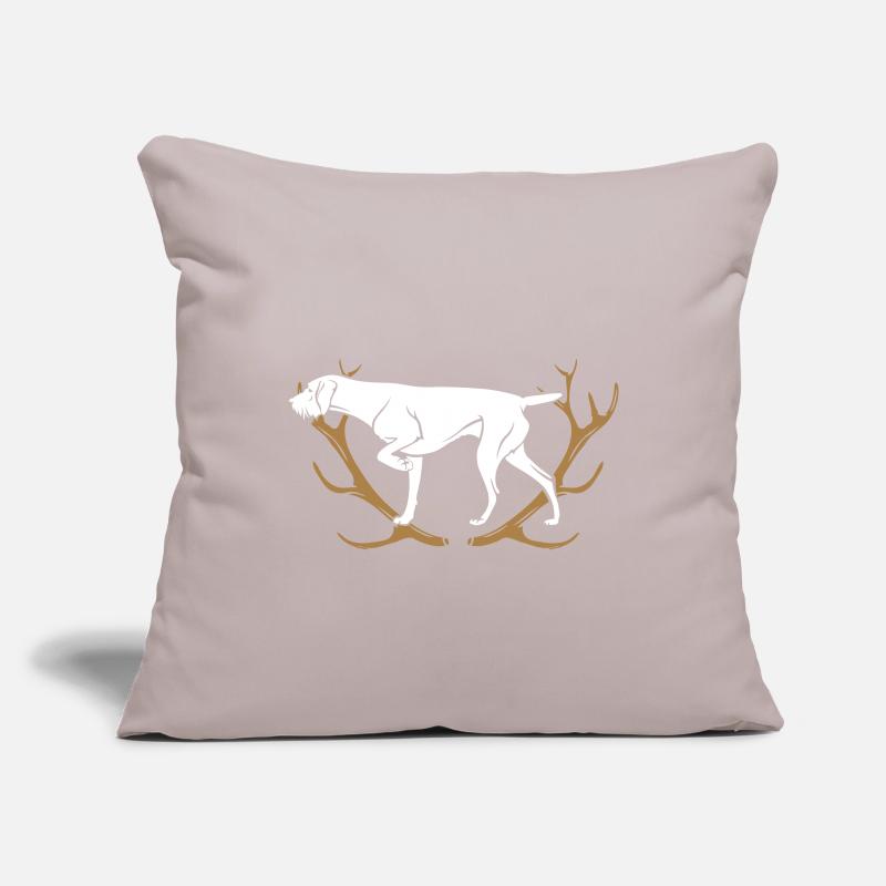 German Wirehaired - Antlers Sofa pillowcase 17,3'' x 17,3'' (45 x 45 cm)