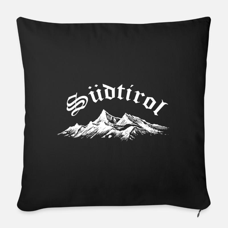 Südtirol - Sofakissenbezug 45 x 45 cm - Schwarz
