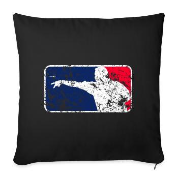Ligue de fléchettes détruite 🎯 - Housse de coussin décorative 45 x 45 cm - noir - Devant