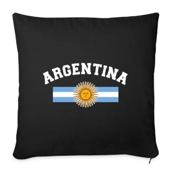 Argentina - Sofa pillowcase 17,3'' x 17,3'' (45 x 45 cm) - black - Front