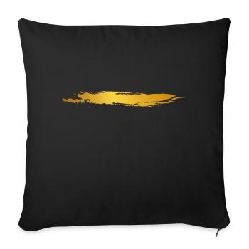 Paint blob splash paint painter gift gold stripes - Sofa pillowcase 17,3'' x 17,3'' (45 x 45 cm) - black - Front