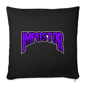 Logo de l'Imposteur de jeux de hasard - Housse de coussin décorative 45 x 45 cm - noir - Devant
