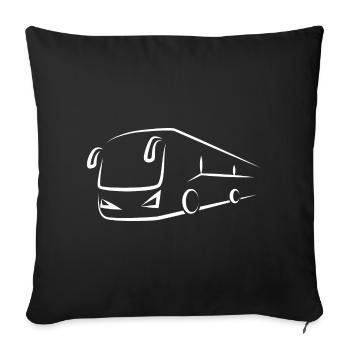Bus bus bus autobus scolaire - Housse de coussin décorative 45 x 45 cm - noir - Devant
