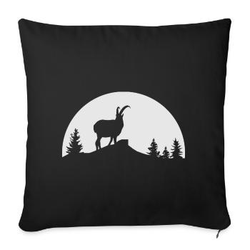 Geeignet für Campen und Bergsteigen Geschenk - Sofakissenbezug 45 x 45 cm - Schwarz - Vorne