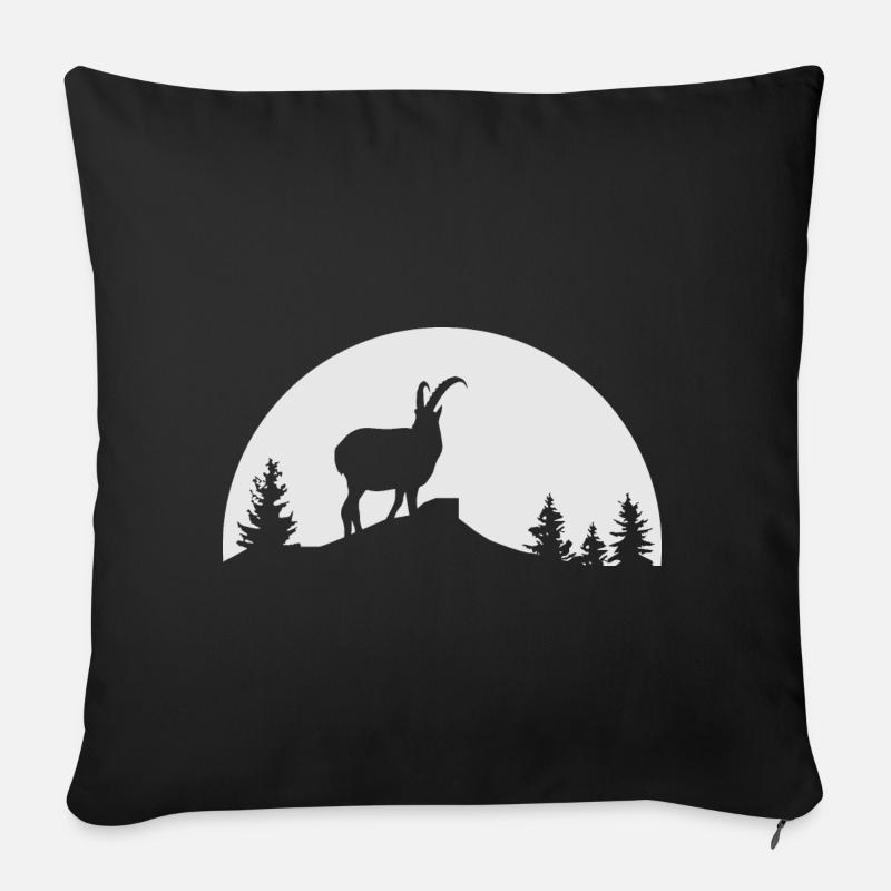 Geeignet für Campen und Bergsteigen Geschenk - Sofakissenbezug 45 x 45 cm - Schwarz