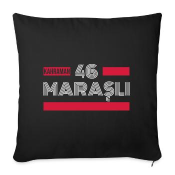 Maras 46 Türkei Turkiye Geschenk Urlaub TR Türk - Sofakissenbezug 45 x 45 cm - Schwarz - Vorne