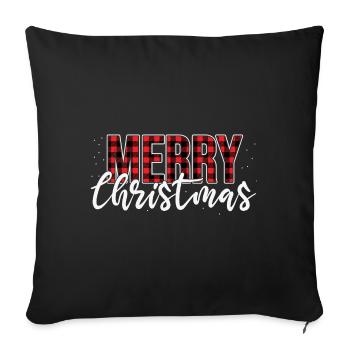 Joyeux Noël - Housse de coussin décorative 45 x 45 cm - noir - Devant
