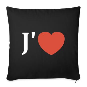 J'aime - Housse de coussin décorative 45 x 45 cm - noir - Devant