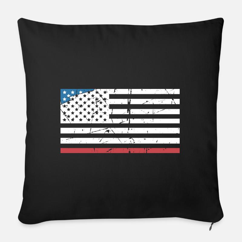 USA Vintage Flag Creative - Sofa pillowcase 17,3'' x 17,3'' (45 x 45 cm) - black
