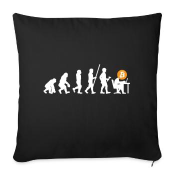 Bitcoin BTC Revolution - Idée cadeau Crypto - Housse de coussin décorative 45 x 45 cm - noir - Devant