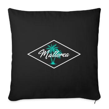 Magie du palmier de Majorque - Housse de coussin décorative 45 x 45 cm - noir - Devant