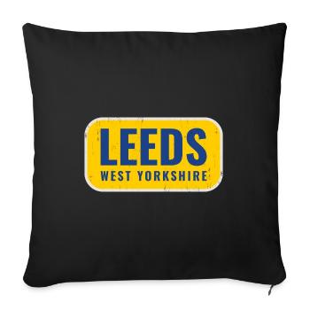 Leeds West Yorkshire Badge - Sofa pillowcase 17,3'' x 17,3'' (45 x 45 cm) - black - Front