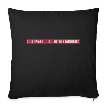 Not much going on - Sofa pillowcase 17,3'' x 17,3'' (45 x 45 cm) - black - Front