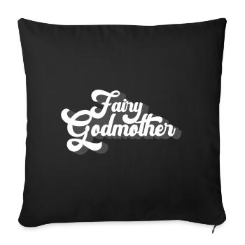 Fantasy Children Sister Unicorn - Sofa pillowcase 17,3'' x 17,3'' (45 x 45 cm) - black - Front
