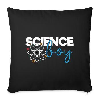 Science Boy - Sofa pillowcase 17,3'' x 17,3'' (45 x 45 cm) - black - Front
