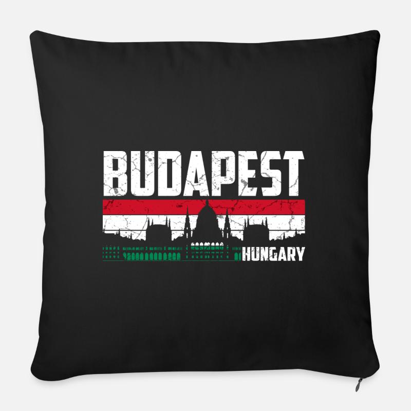 Budapest Ungarn Stadt - Sofakissenbezug 45 x 45 cm - Schwarz