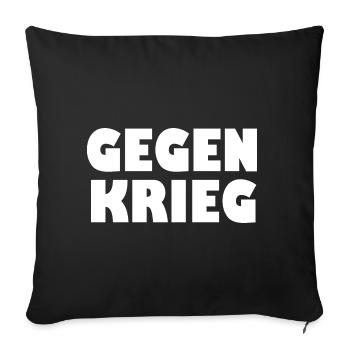 Gegen krieg - Sofakissenbezug 45 x 45 cm - Schwarz - Vorne
