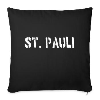 Hamburg St. Pauli - Sofakissenbezug 45 x 45 cm - Schwarz - Vorne