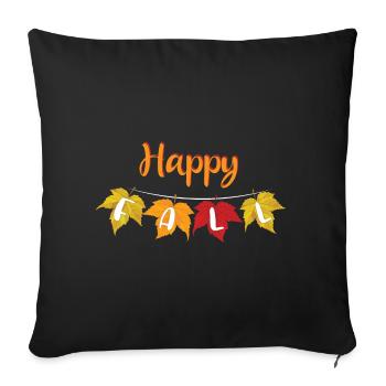 Happy Fall - Autumn Lover - Sofa pillowcase 17,3'' x 17,3'' (45 x 45 cm) - black - Front
