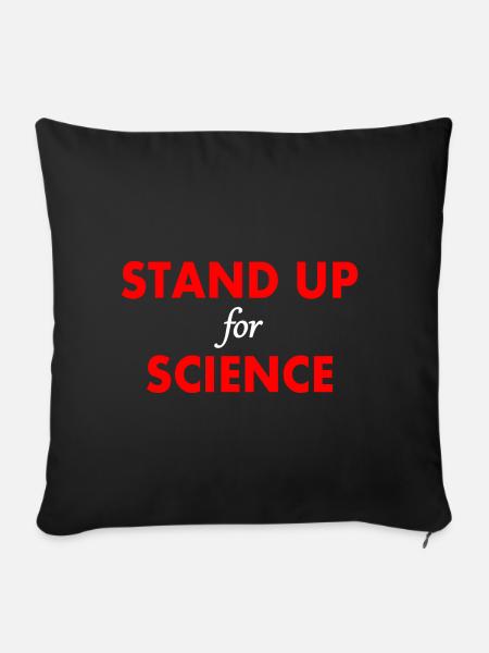 stand up for science - Sofakissenbezug 45 x 45 cm - Schwarz
