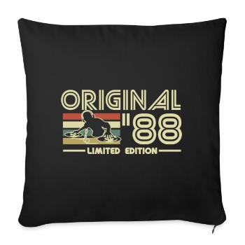 1988 - Sofa pillowcase 17,3'' x 17,3'' (45 x 45 cm) - black - Front