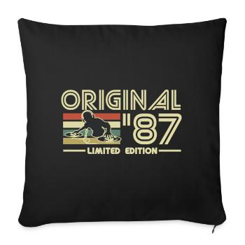 1987 - Sofa pillowcase 17,3'' x 17,3'' (45 x 45 cm) - black - Front