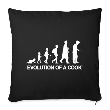 Development of a chef - Sofa pillowcase 17,3'' x 17,3'' (45 x 45 cm) - black - Front