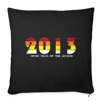 Vintage 2013 - The Year of the Legend - Retro 11 - Sofa pillowcase 17,3'' x 17,3'' (45 x 45 cm) - black - Front