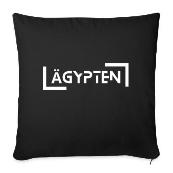 Égypte - Housse de coussin décorative 45 x 45 cm - noir - Devant
