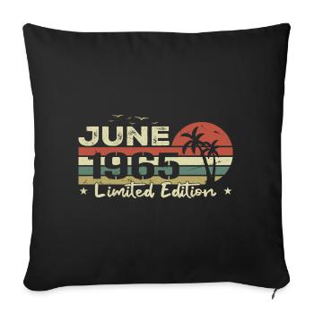 June Vintage 59th Anniversary Born 1965 Vibe - Sofa pillowcase 17,3'' x 17,3'' (45 x 45 cm) - black - Front