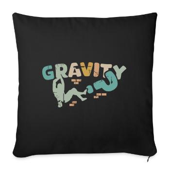 mur d’escalade de bloc rétro utilisélook icon logo - Housse de coussin décorative 45 x 45 cm - noir - Devant