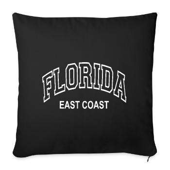 Côte est de la Floride - Housse de coussin décorative 45 x 45 cm - noir - Devant