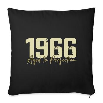 Original 1966 Retro 1966 Birthday Gift 1966 - Sofa pillowcase 17,3'' x 17,3'' (45 x 45 cm) - black - Front