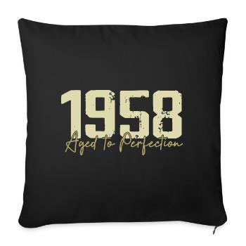 Original 1958 Retro 1958 Birthday Gift 1958 - Sofa pillowcase 17,3'' x 17,3'' (45 x 45 cm) - black - Front