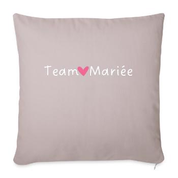 Team the Bride Pink Heart - Sofa pillowcase 17,3'' x 17,3'' (45 x 45 cm) - light taupe - Front