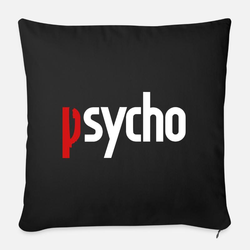 Psycho - Sofakissenbezug 45 x 45 cm - Schwarz