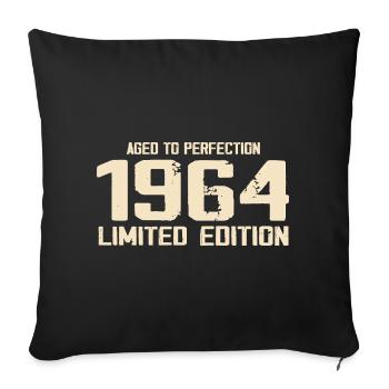 1964 Limited edition 1964 Birthday 1964 Retro - Sofa pillowcase 17,3'' x 17,3'' (45 x 45 cm) - black - Front