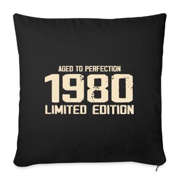 1980 Limited edition 1980 Birthday 1980 Retro - Sofa pillowcase 17,3'' x 17,3'' (45 x 45 cm) - black - Front