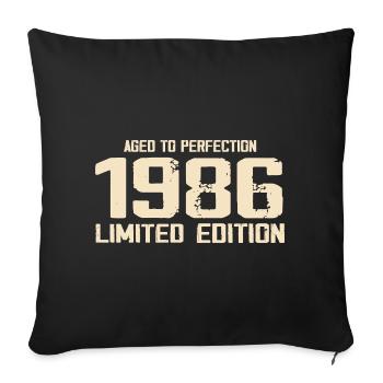 1986 Limited edition 1986 Birthday 1986 Retro - Sofa pillowcase 17,3'' x 17,3'' (45 x 45 cm) - black - Front