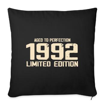 1992 Limited edition 1992 Birthday 1992 Retro - Sofa pillowcase 17,3'' x 17,3'' (45 x 45 cm) - black - Front