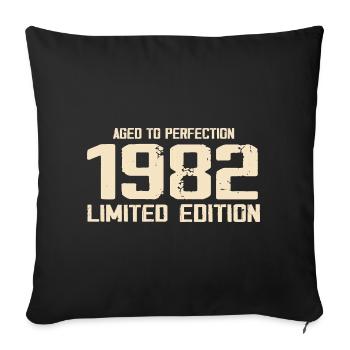 1982 Limited edition 1982 Birthday 1982 Retro - Sofa pillowcase 17,3'' x 17,3'' (45 x 45 cm) - black - Front