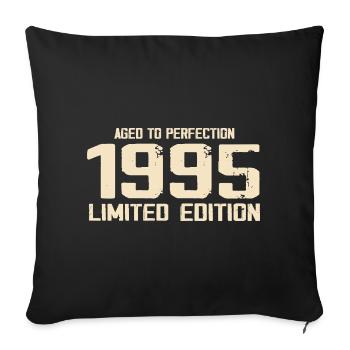1995 Edition limitée 1995 Anniversaire 1995 Rétro - Housse de coussin décorative 45 x 45 cm - noir - Devant