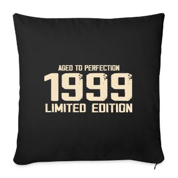 1999 Edition limitée 1999 Anniversaire 1999 Rétro - Housse de coussin décorative 45 x 45 cm - noir - Devant
