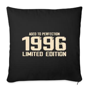 1996 Limited edition 1996 Birthday 1996 Retro - Sofa pillowcase 17,3'' x 17,3'' (45 x 45 cm) - black - Front