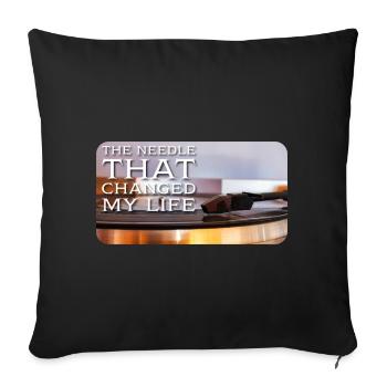 L’aiguille qui a changé ma vie - Housse de coussin décorative 45 x 45 cm - noir - Devant