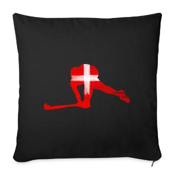 Hockey Suisse - Housse de coussin décorative 45 x 45 cm - noir - Devant