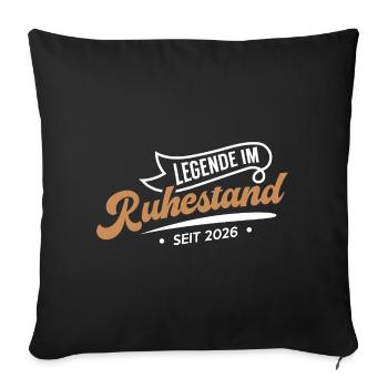Légende dans Cadeau de retraite pour pension de retraite - Housse de coussin décorative 45 x 45 cm - noir - Devant